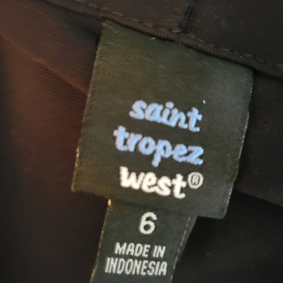 Saint Tropez West Black Poka Dot mini Dress Body Con Size 6 - Picture 5 of 5